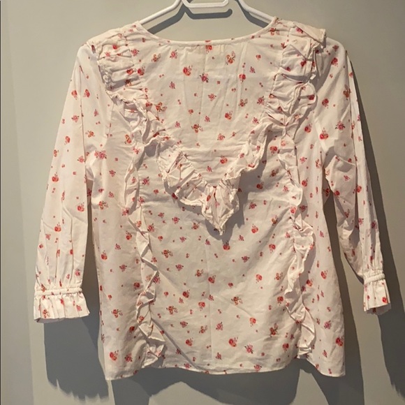 LoveShackFancy floral 3/4 sleeve top - Picture 3 of 6